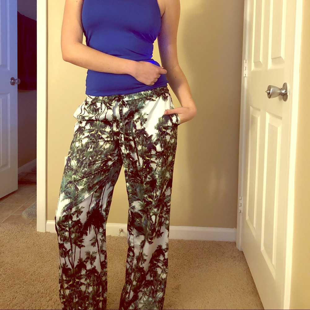 Tropical silky pj pants